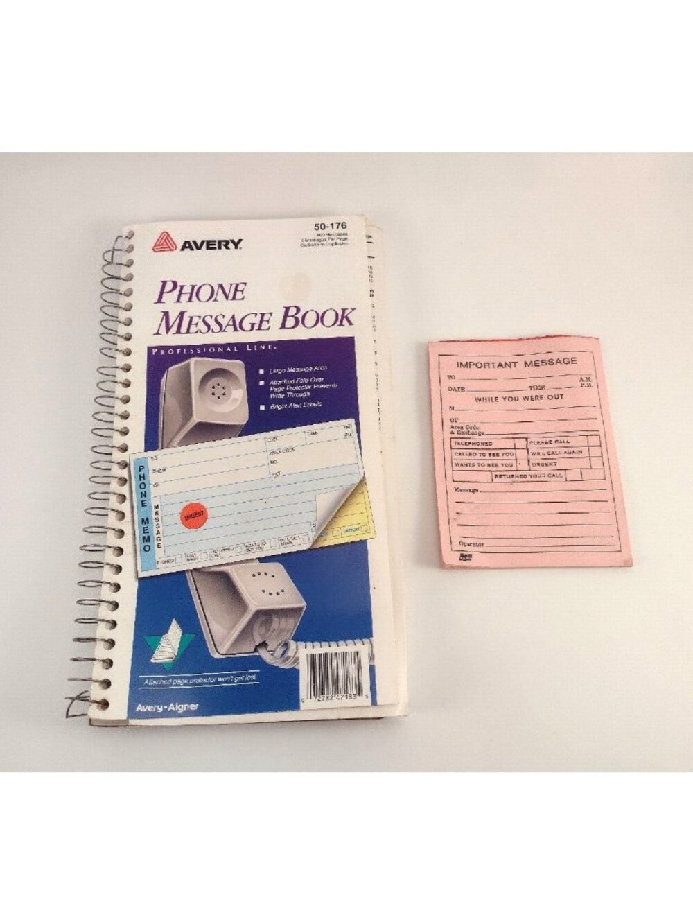 Avery Phone Message Book 50-176 Memo Notes Office Business Telephone Secretary